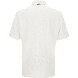 White Cotton Polo Shirt