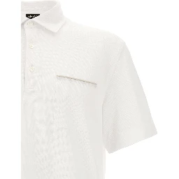 White Cotton Polo Shirt