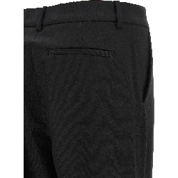 Black Virgin Wool Dress Pants