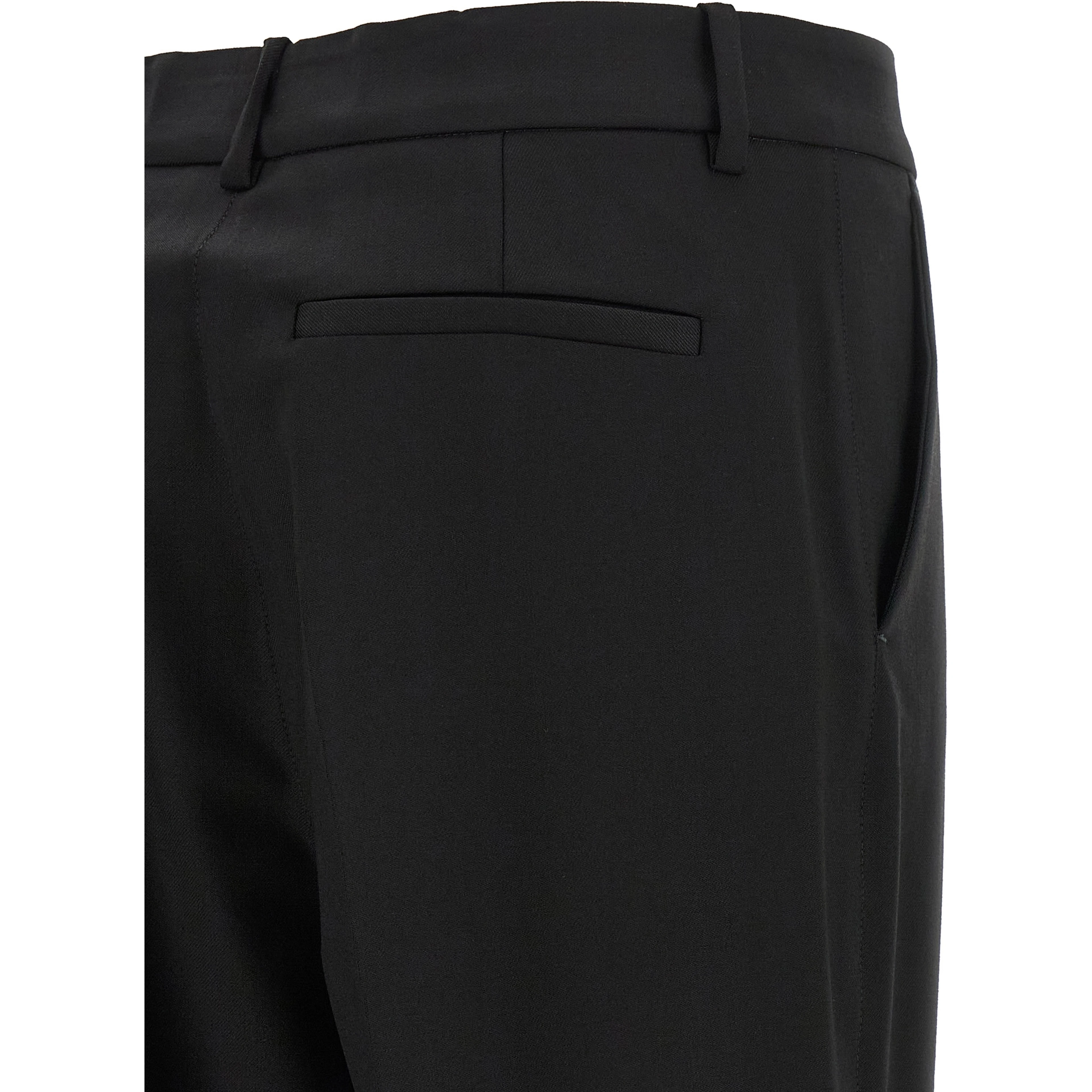 Black Virgin Wool Dress Pants