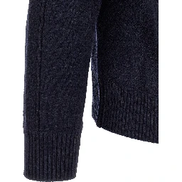 Blue Wool Polo Shirt