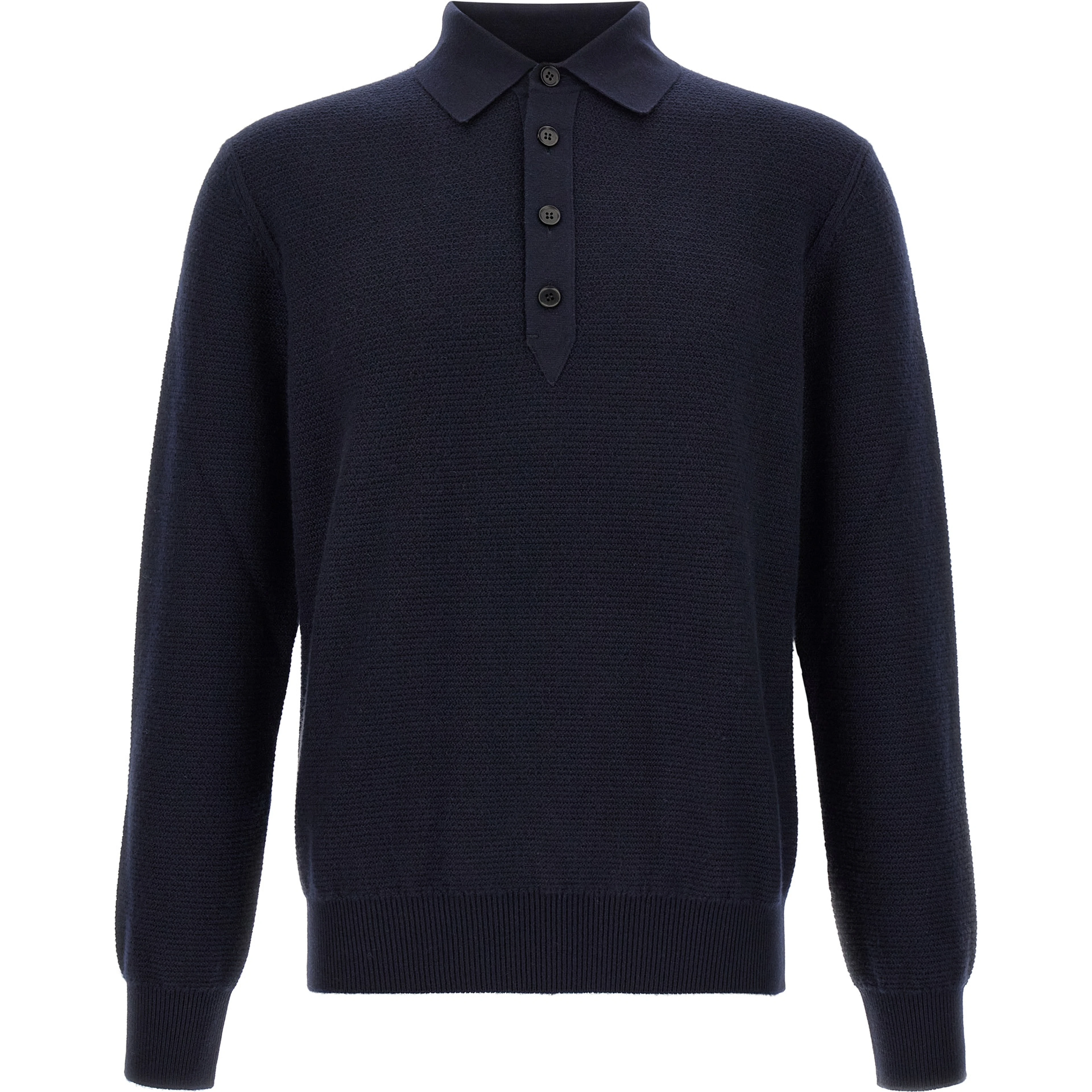 Blue Cashmere Polo Shirt