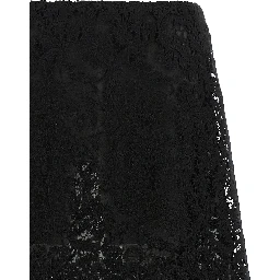 Black Cotton Midi Skirt