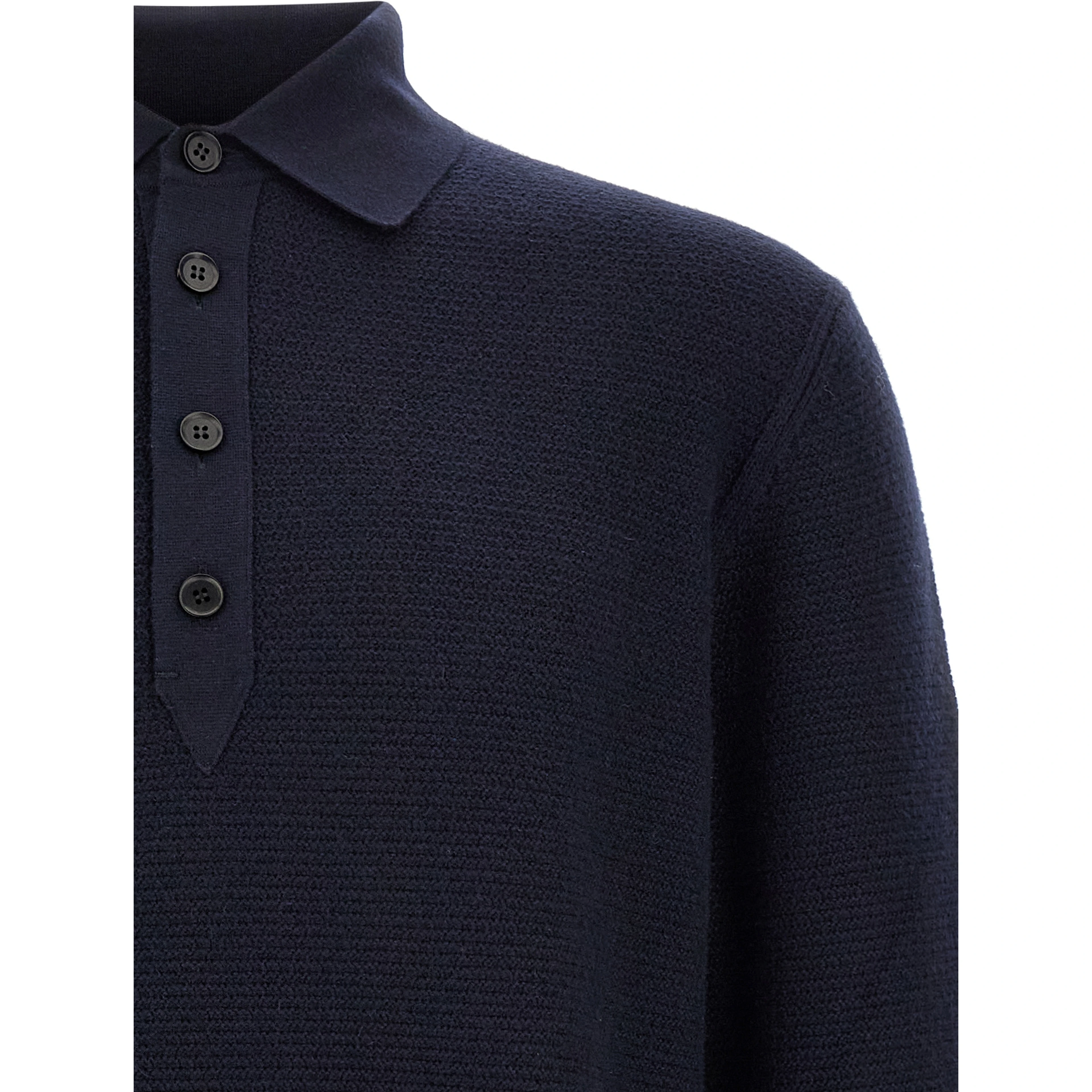 Blue Cashmere Polo Shirt