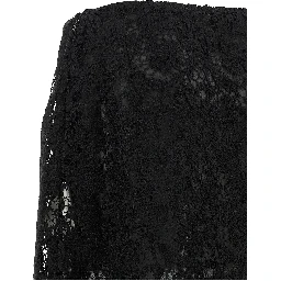 Black Cotton Midi Skirt