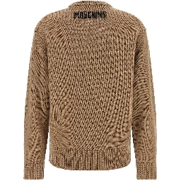 Beige Virgin Wool Cardigan