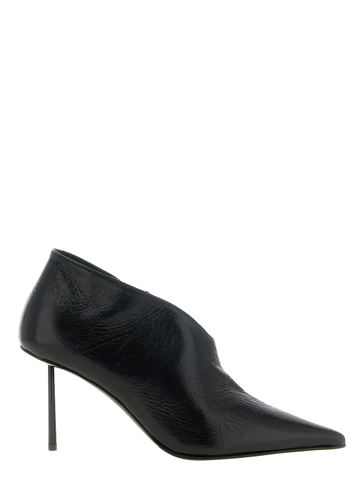Black Nubuc Leather Ankle Boots
