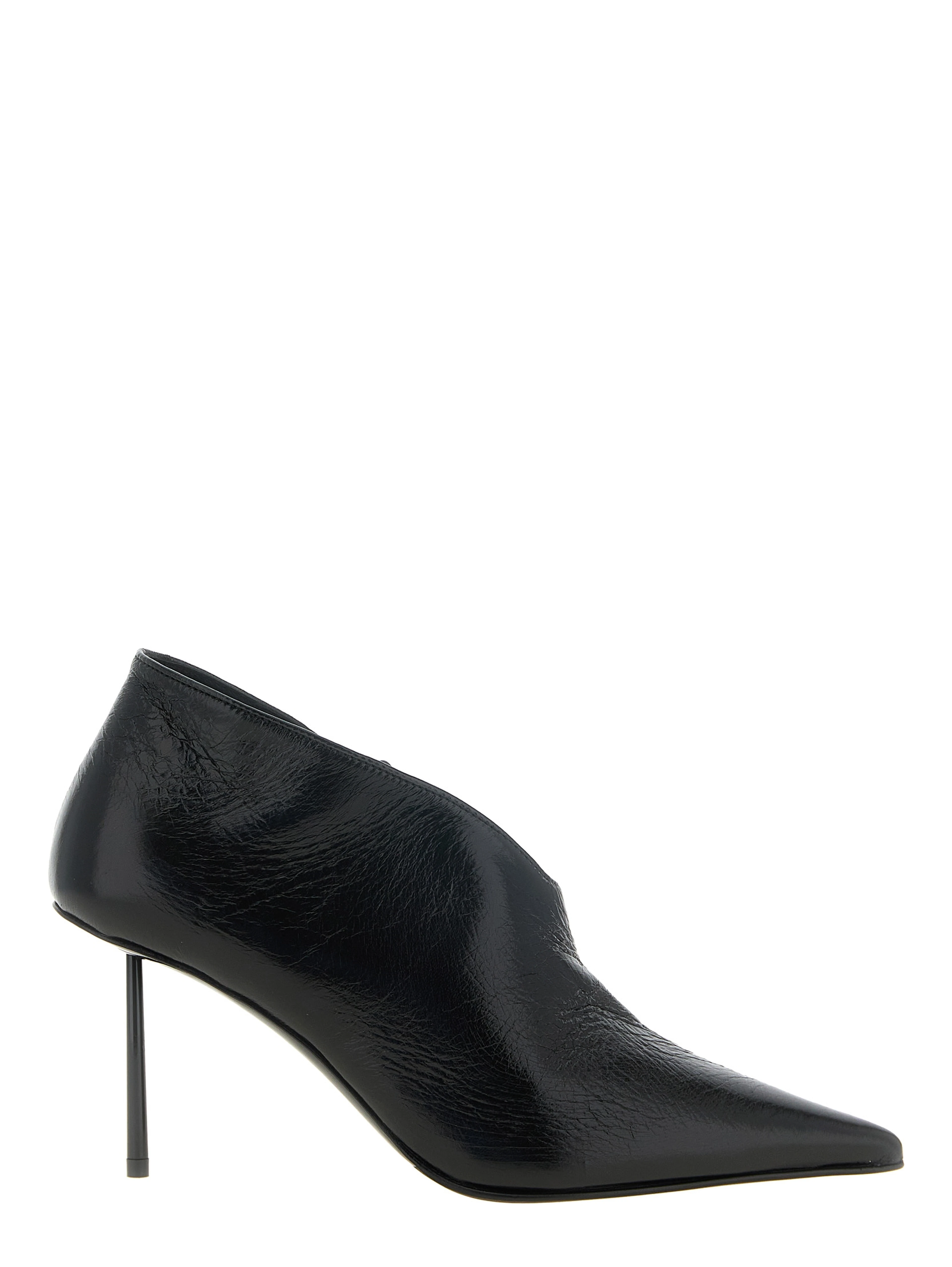 Black Nubuc Leather Ankle Boots