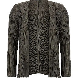 Bicolor Polyester Cardigan