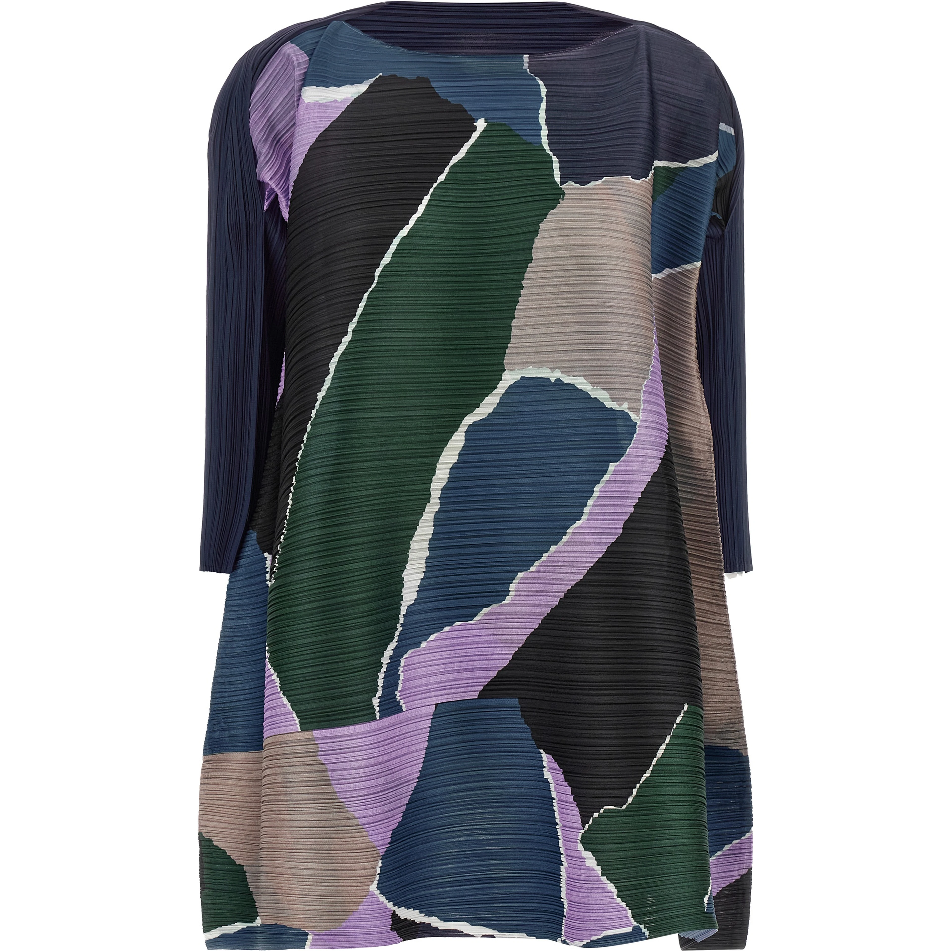 Multicolor Polyester Midi Dress