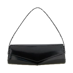 Black Calfskin Shoulder Bag