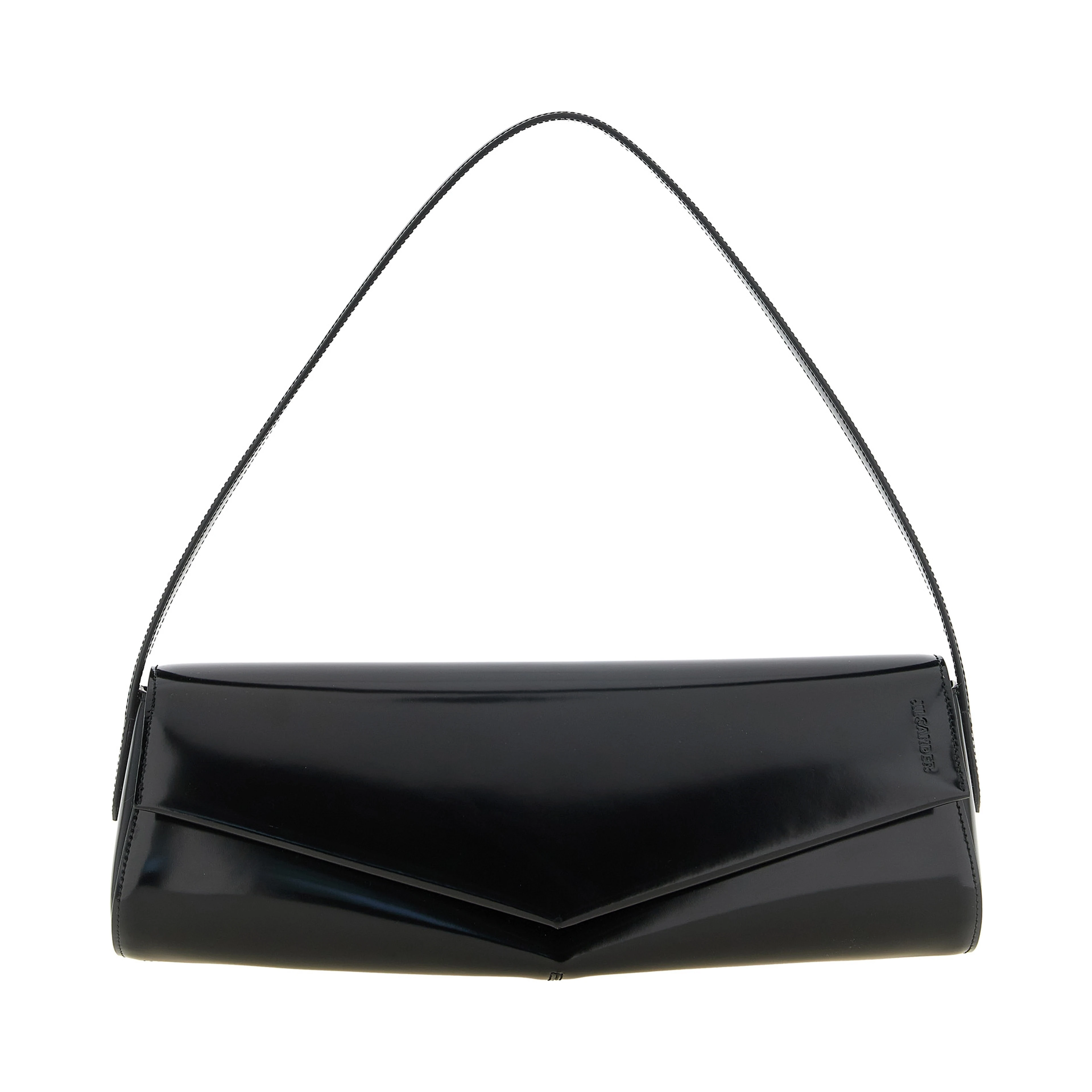 Black Calfskin Shoulder Bag