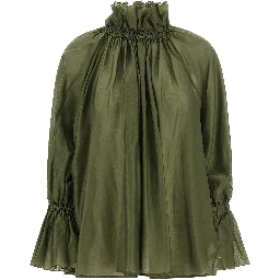 Bicolor Lyocell Blouse