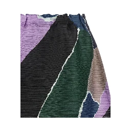 Multicolor Polyester Midi Skirt