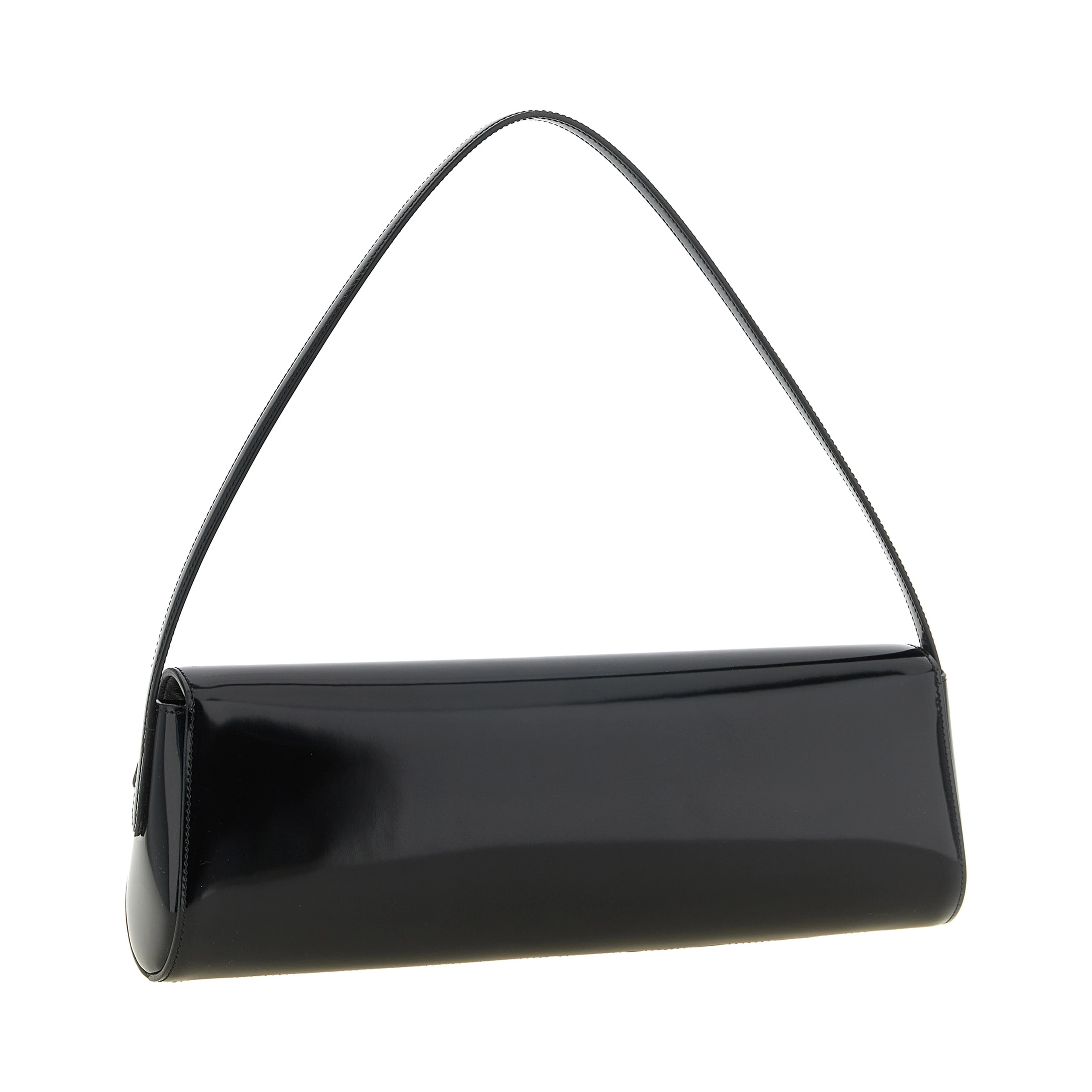 Black Calfskin Shoulder Bag