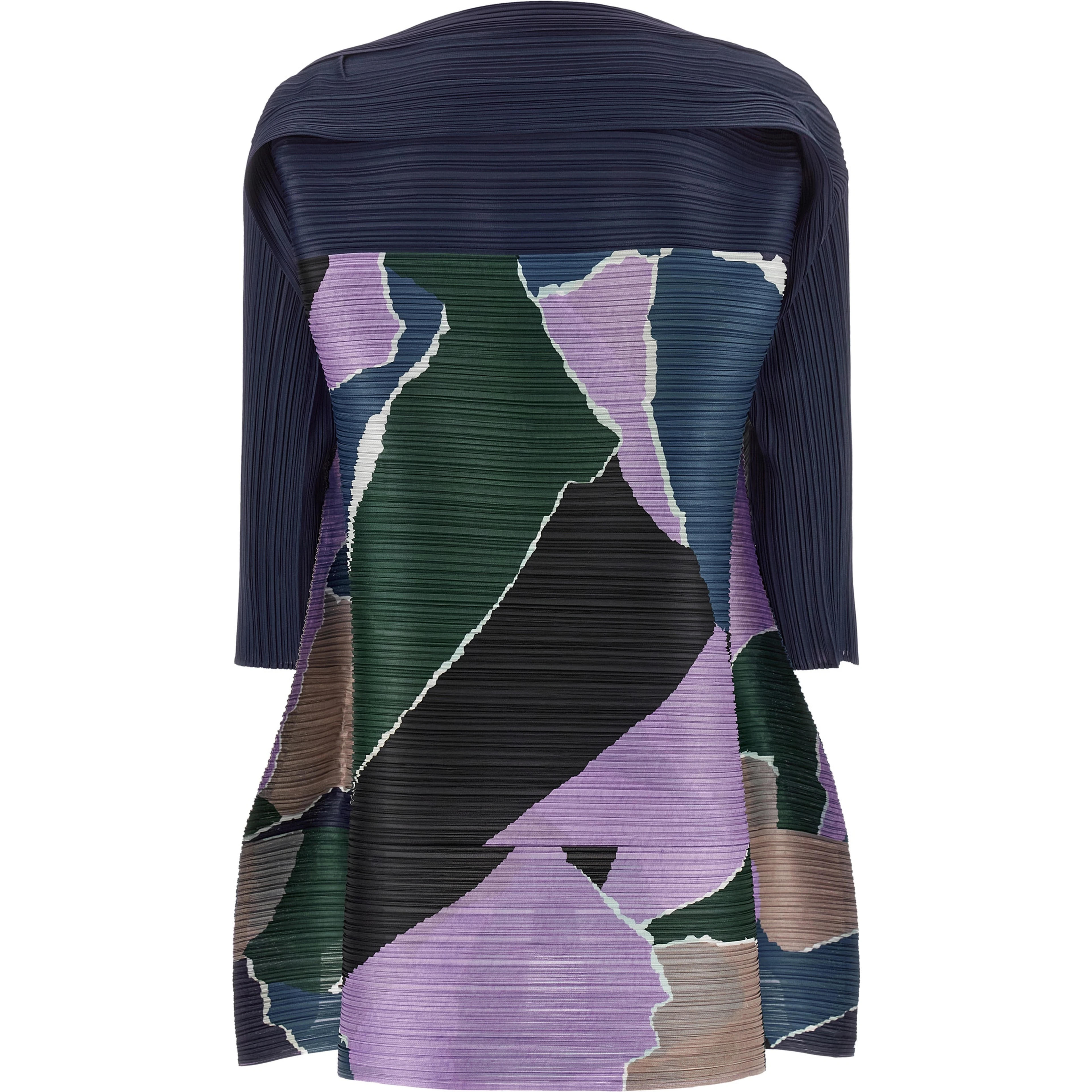 Multicolor Polyester Midi Dress
