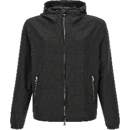 Black Polyester Shell Jacket