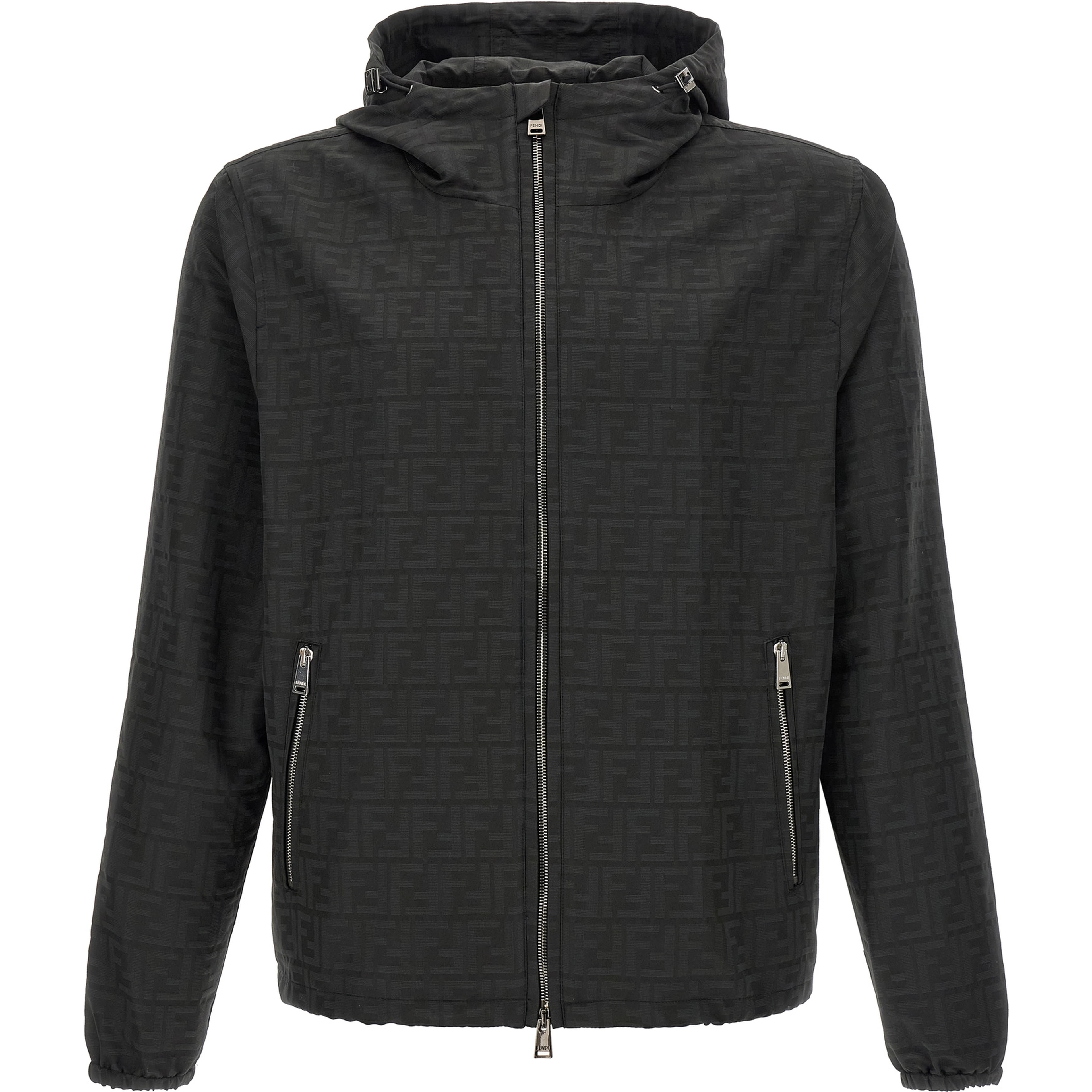 Black Polyester Shell Jacket