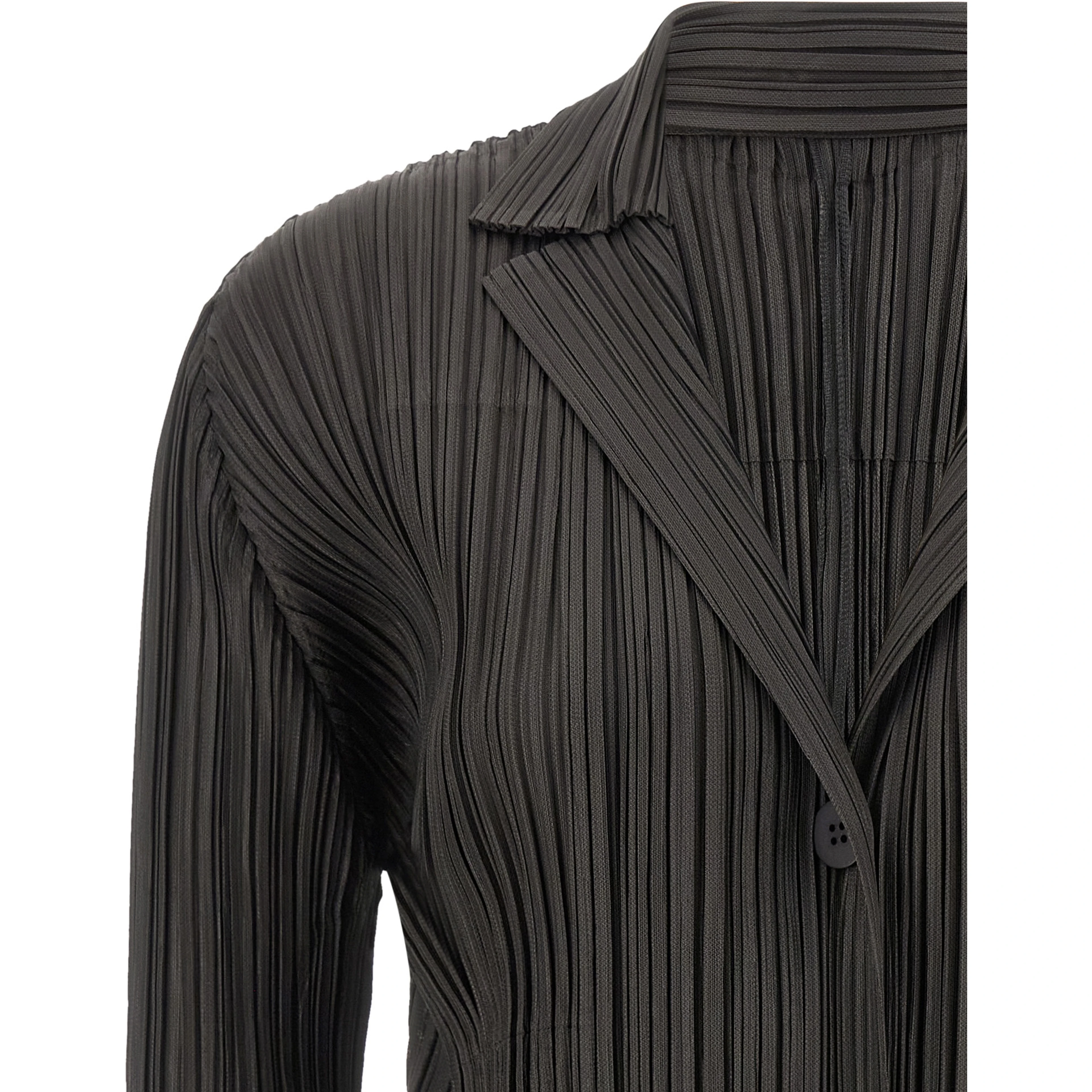 Gray Polyester Blazer