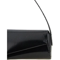 Black Calfskin Shoulder Bag