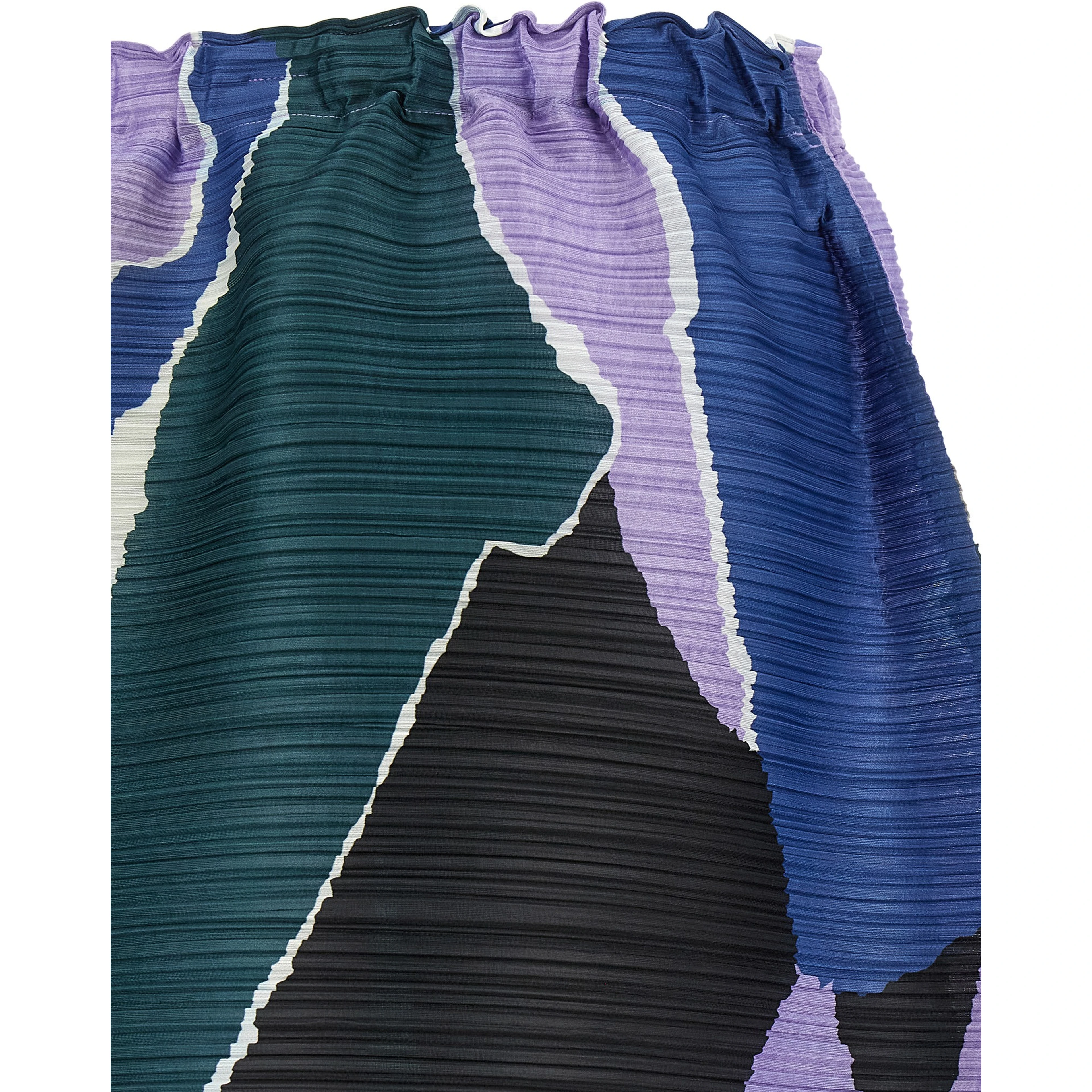 Multicolor Polyester Midi Skirt