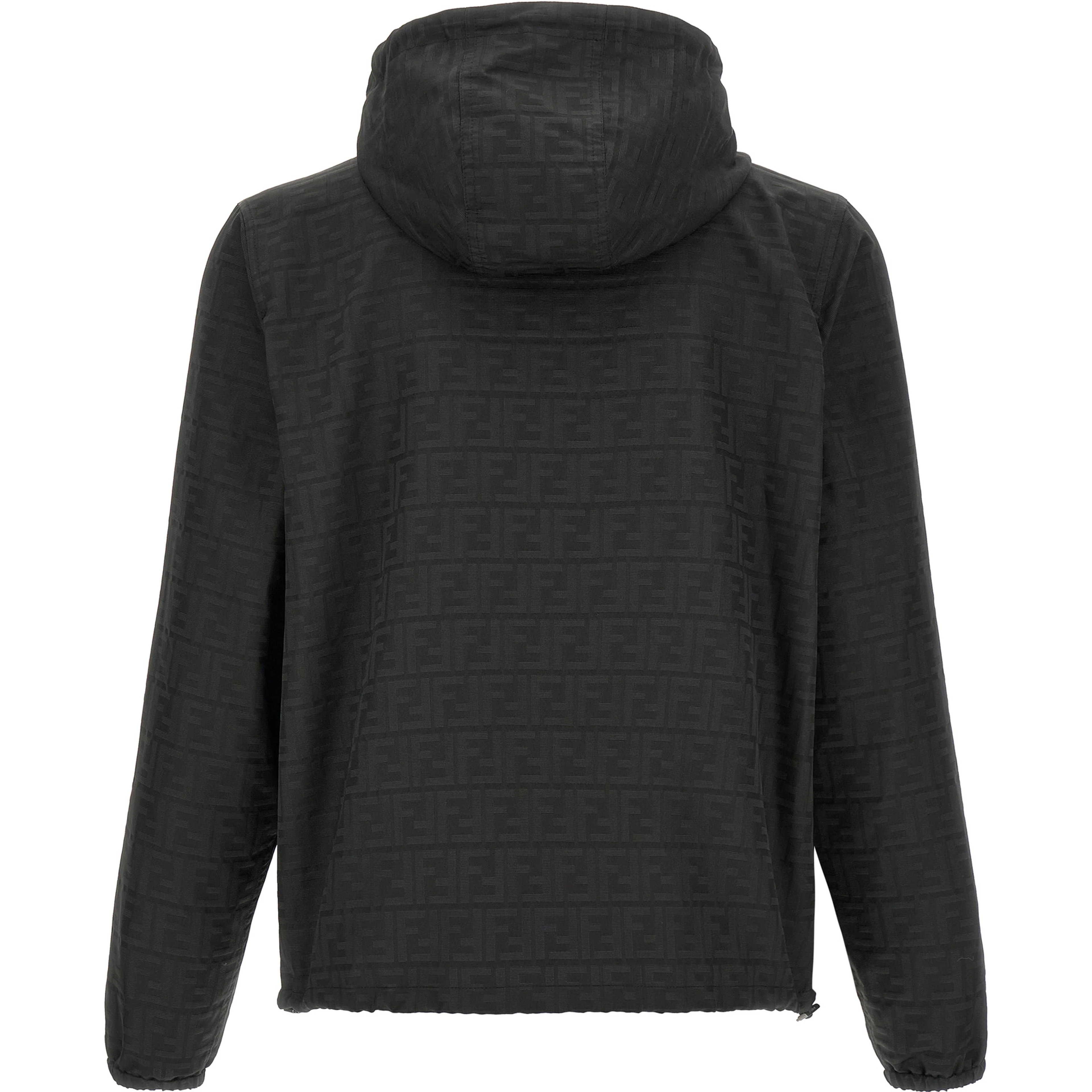 Black Polyester Shell Jacket