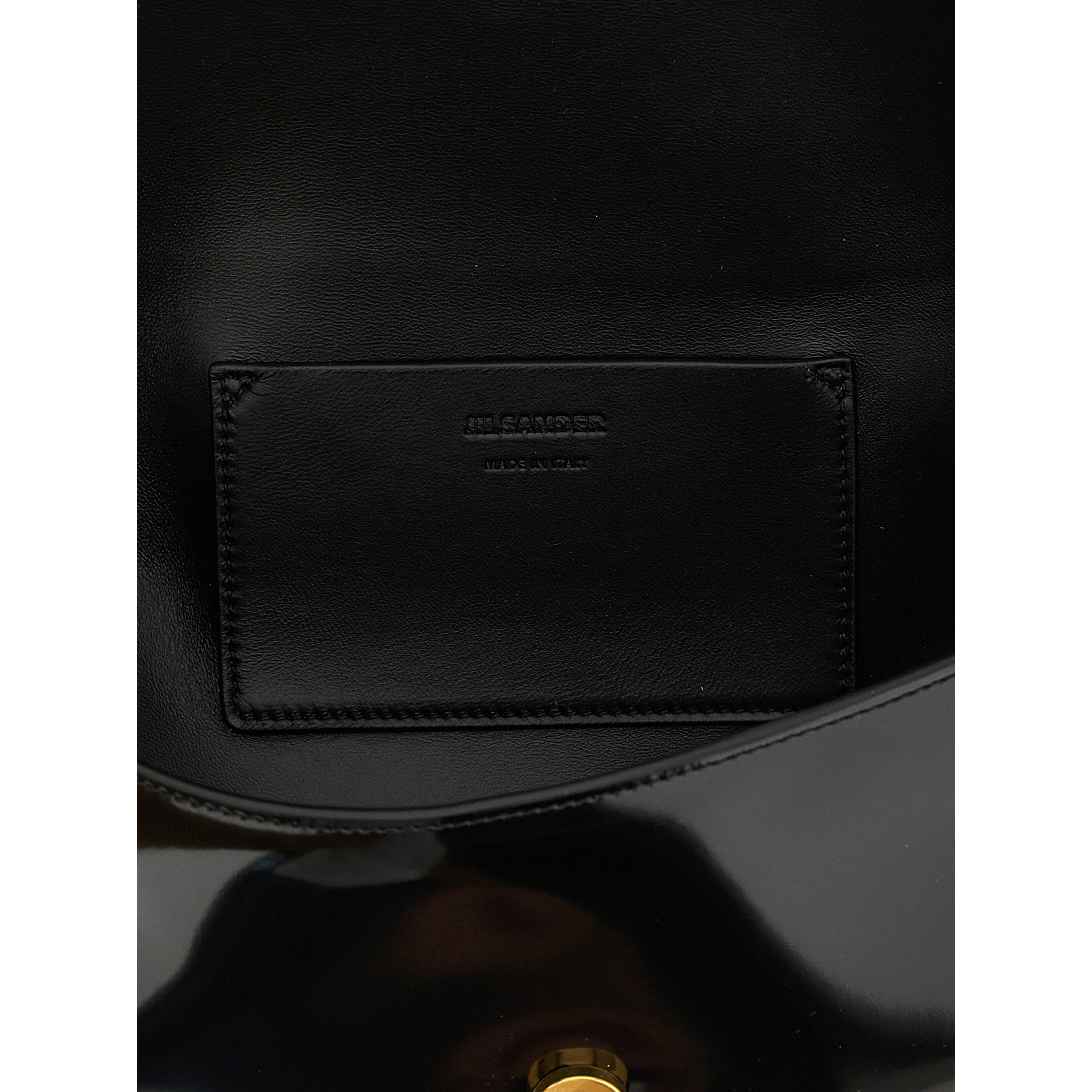 Black Calfskin Shoulder Bag