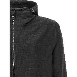 Black Polyester Shell Jacket