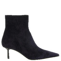 Blue Lambskin Ankle Boots