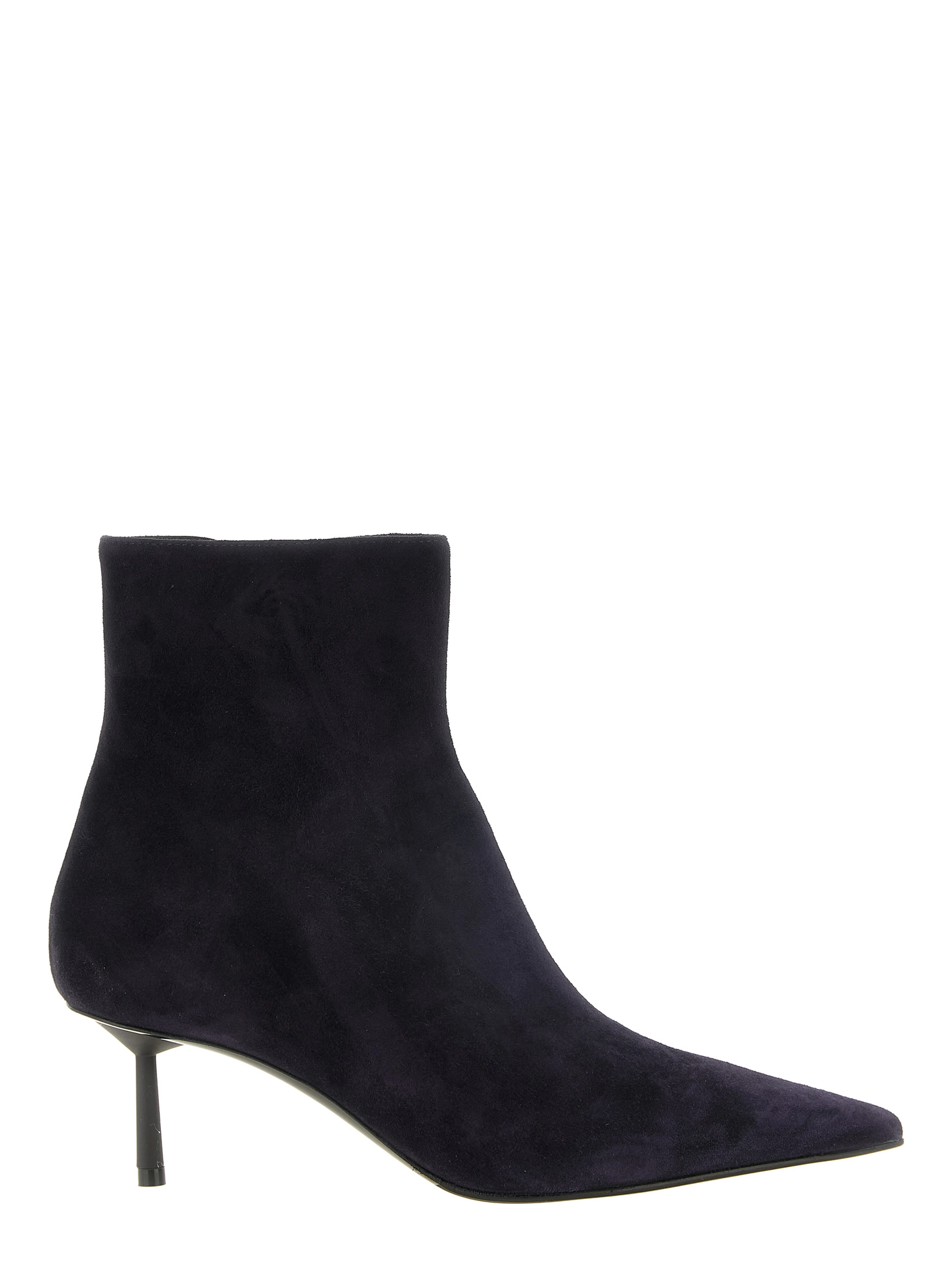 Blue Lambskin Ankle Boots