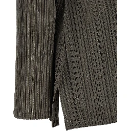 Bicolor Polyester Cardigan
