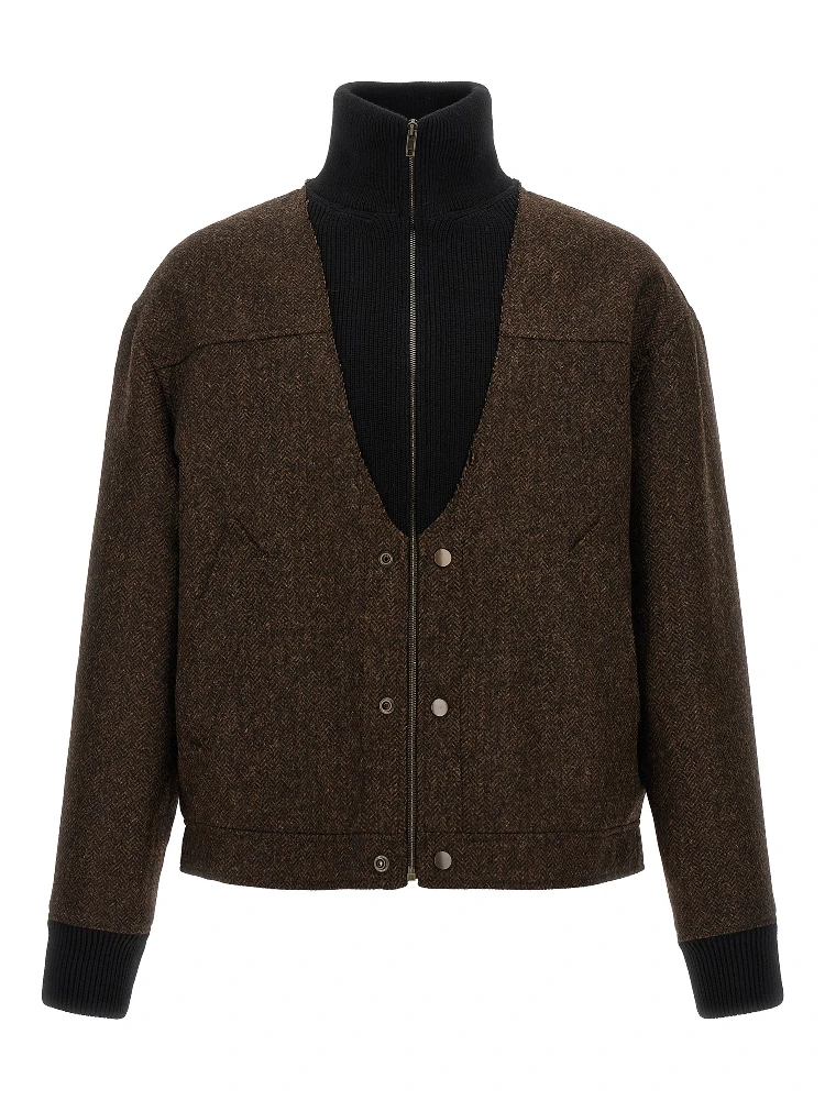 Brown Wool Bomber