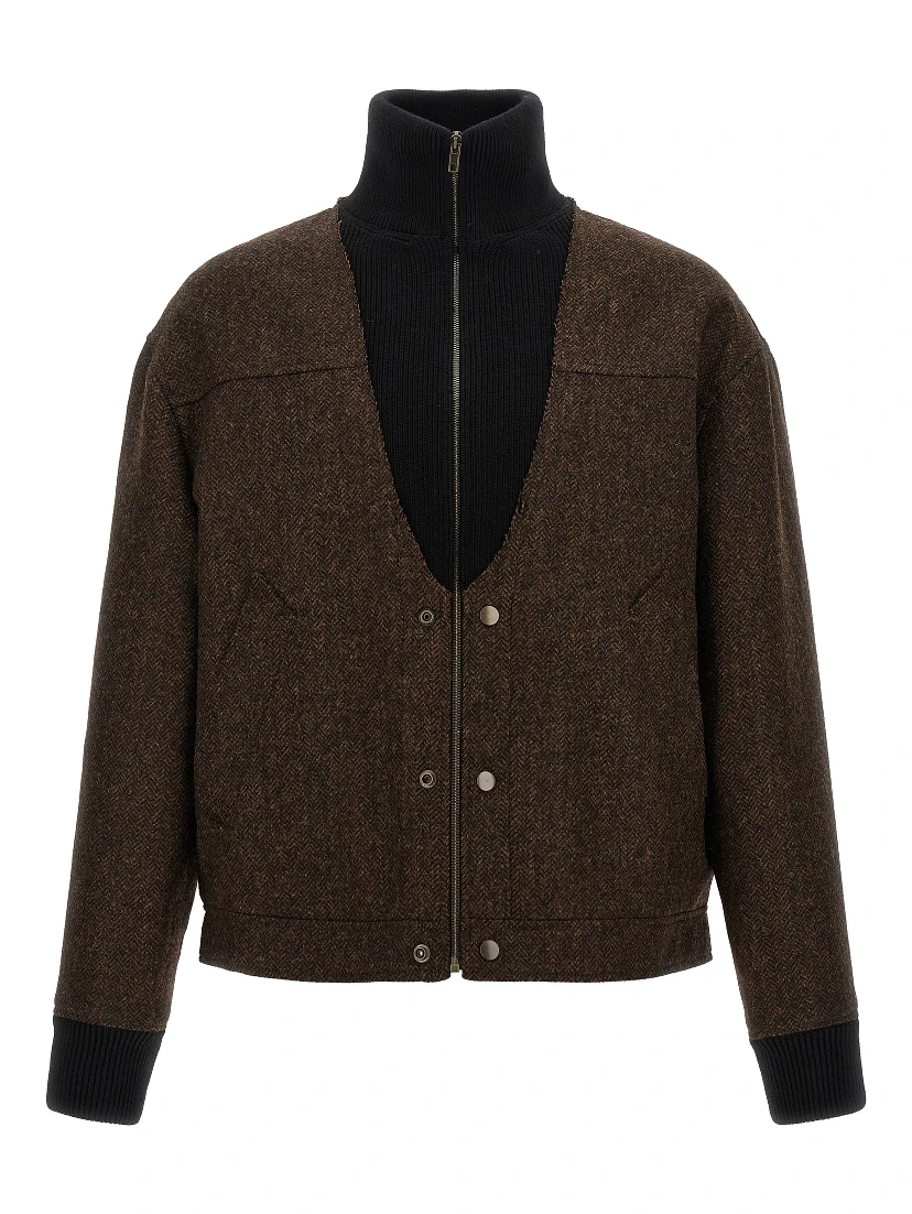 Brown Wool Bomber