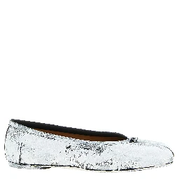 White Lambskin Ballet Flats
