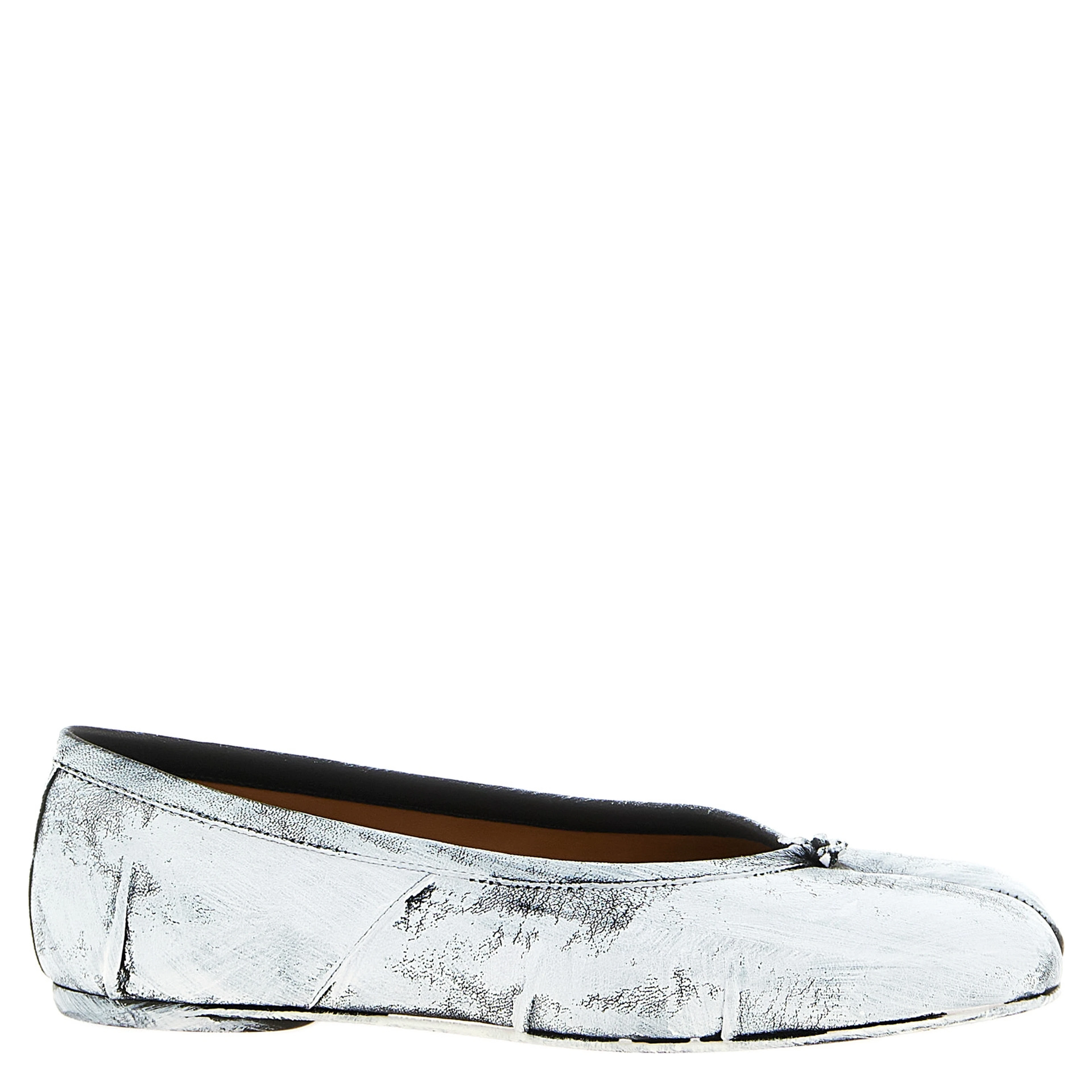 White Lambskin Ballet Flats