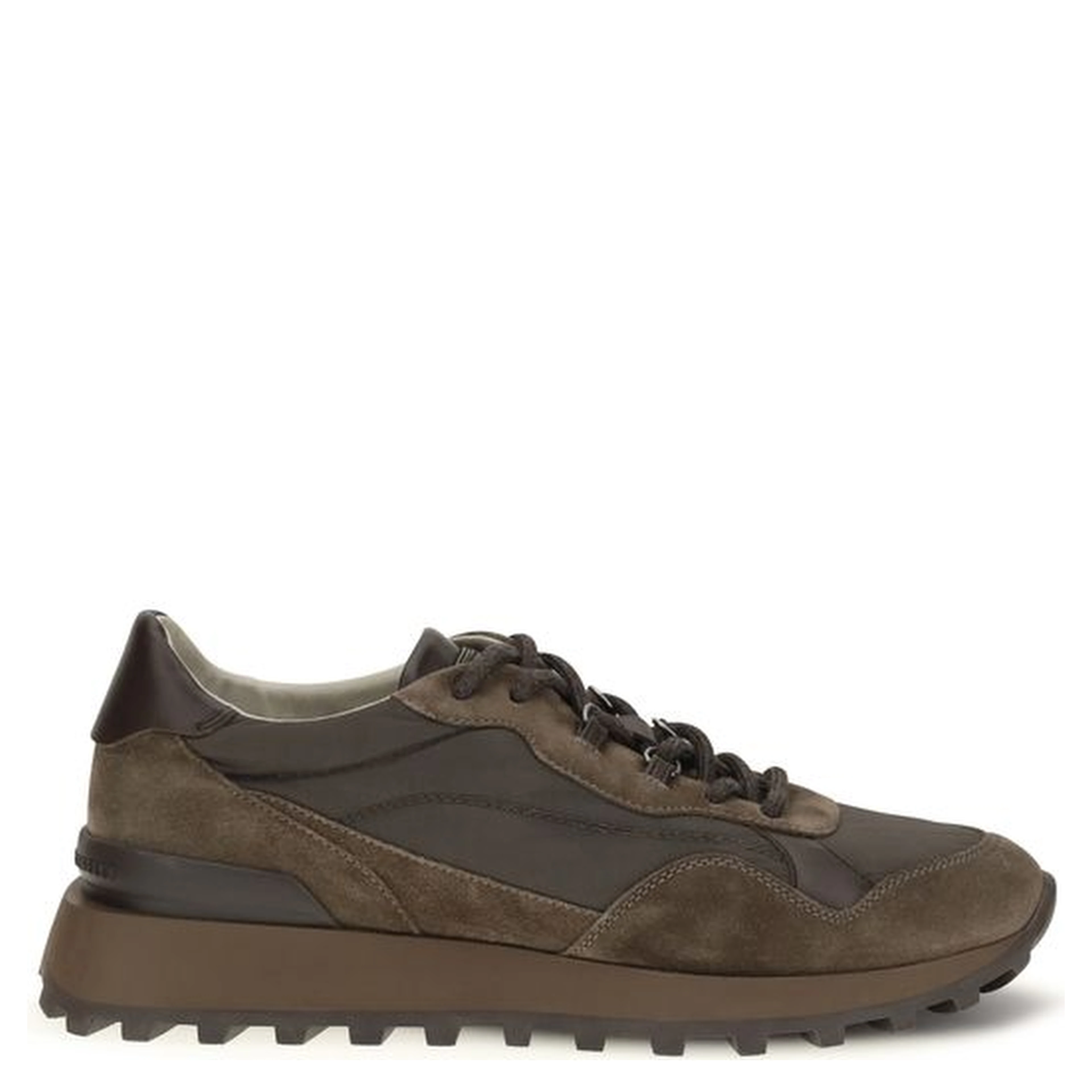 Brown Calf Leather Bos Taurus Athletic Sneakers