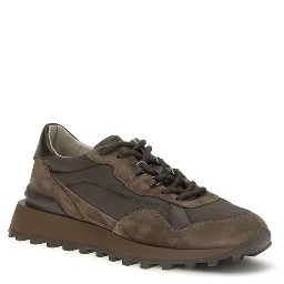 Brown Calf Leather Bos Taurus Athletic Sneakers