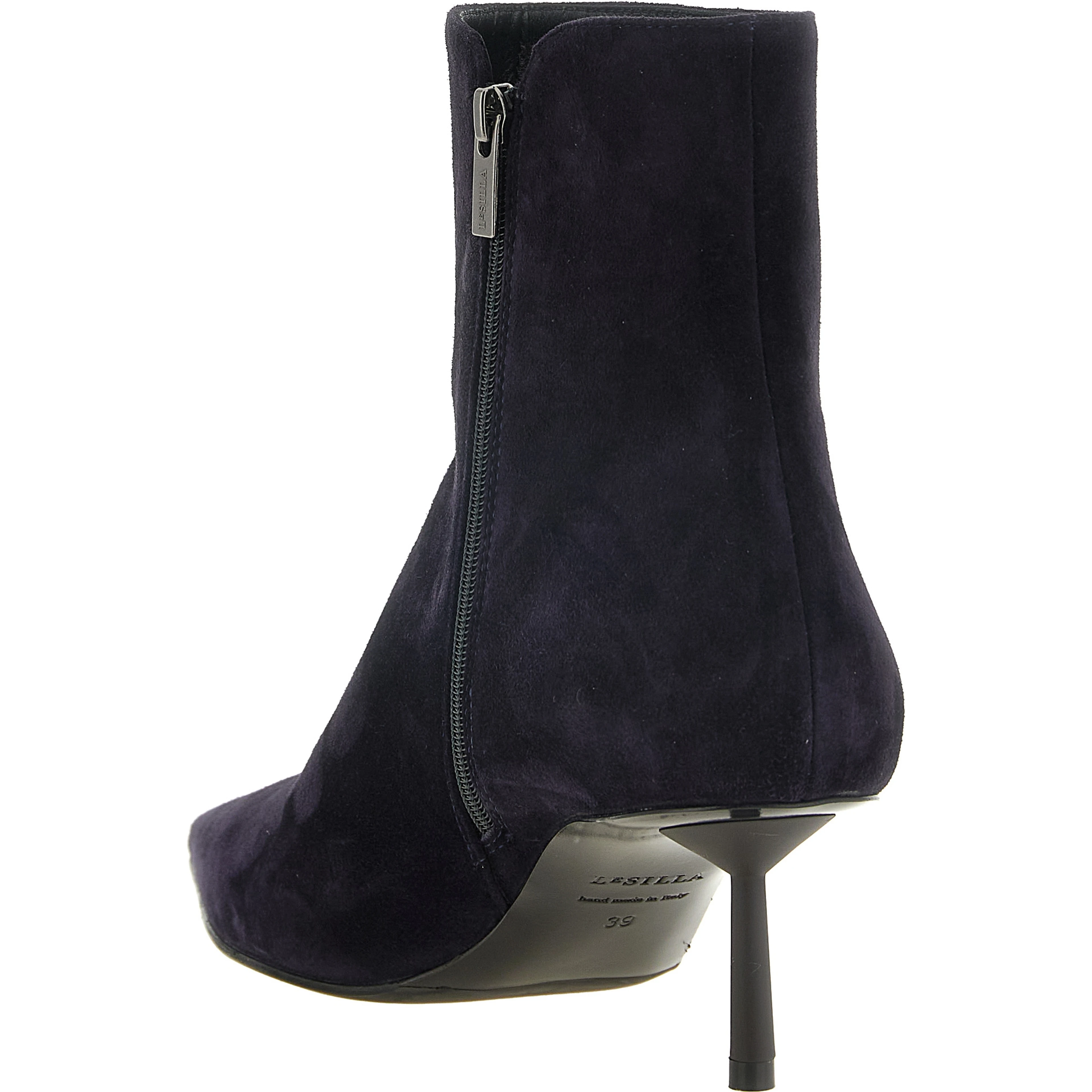 Blue Lambskin Ankle Boots