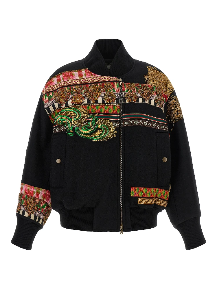 Multicolor Wool Bomber