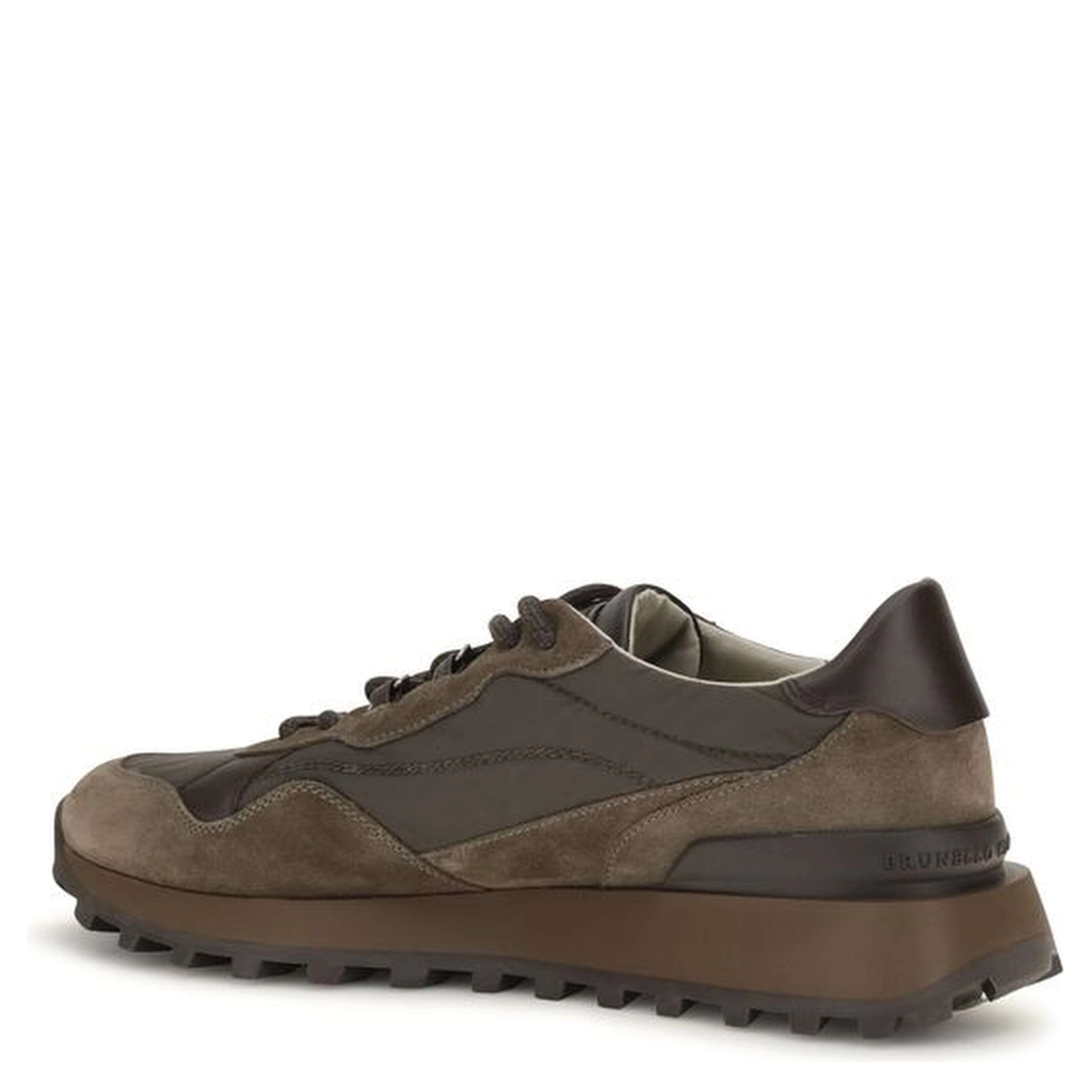 Brown Calf Leather Bos Taurus Athletic Sneakers