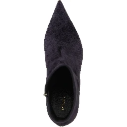 Blue Lambskin Ankle Boots