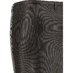 Brown Lamb Leather Midi Skirt
