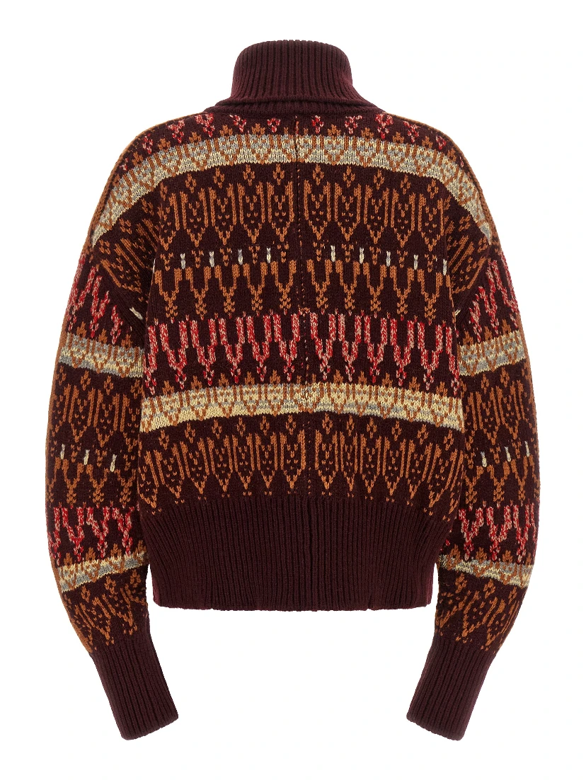 Bordeaux Wool Cardigan