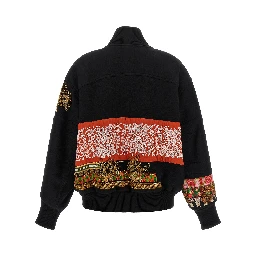 Multicolor Wool Bomber