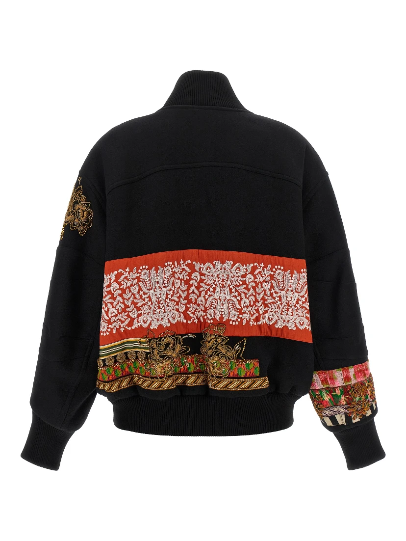 Multicolor Wool Bomber