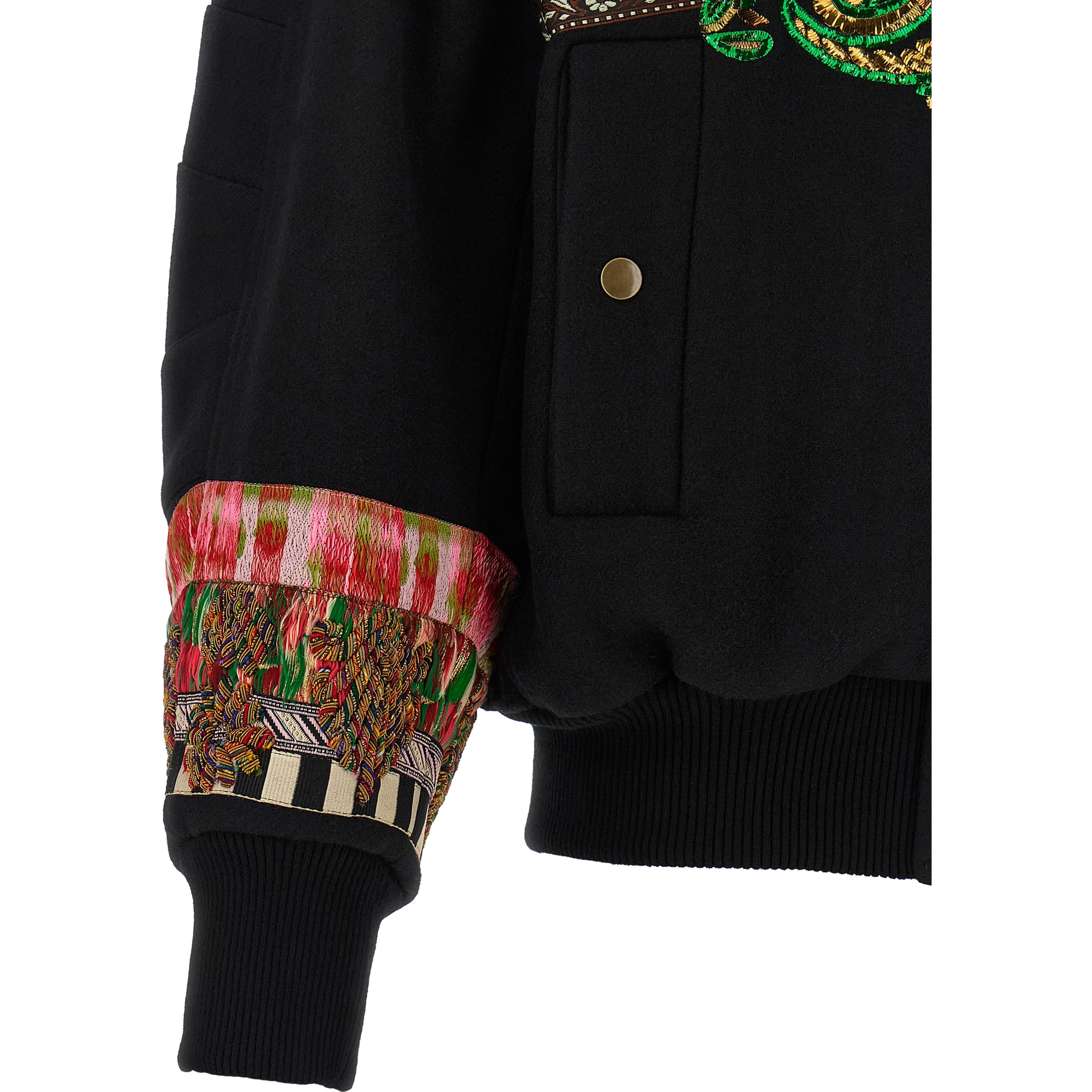 Multicolor Wool Bomber
