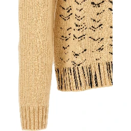 Beige Virgin Wool Cardigan