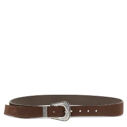 Brown Suede Leather Regular Belt