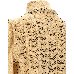 Beige Virgin Wool Cardigan