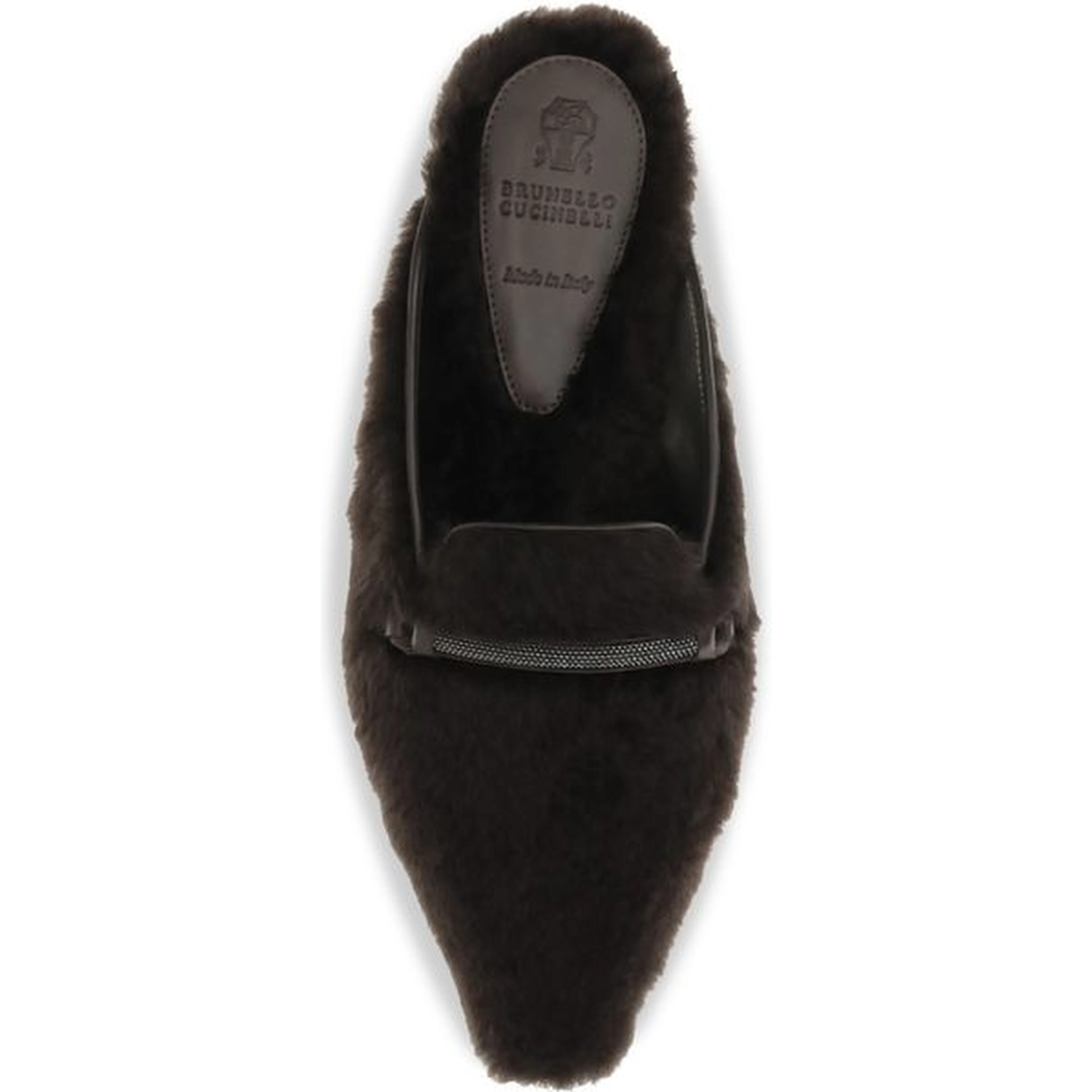 Brown Fur Ballet Flats